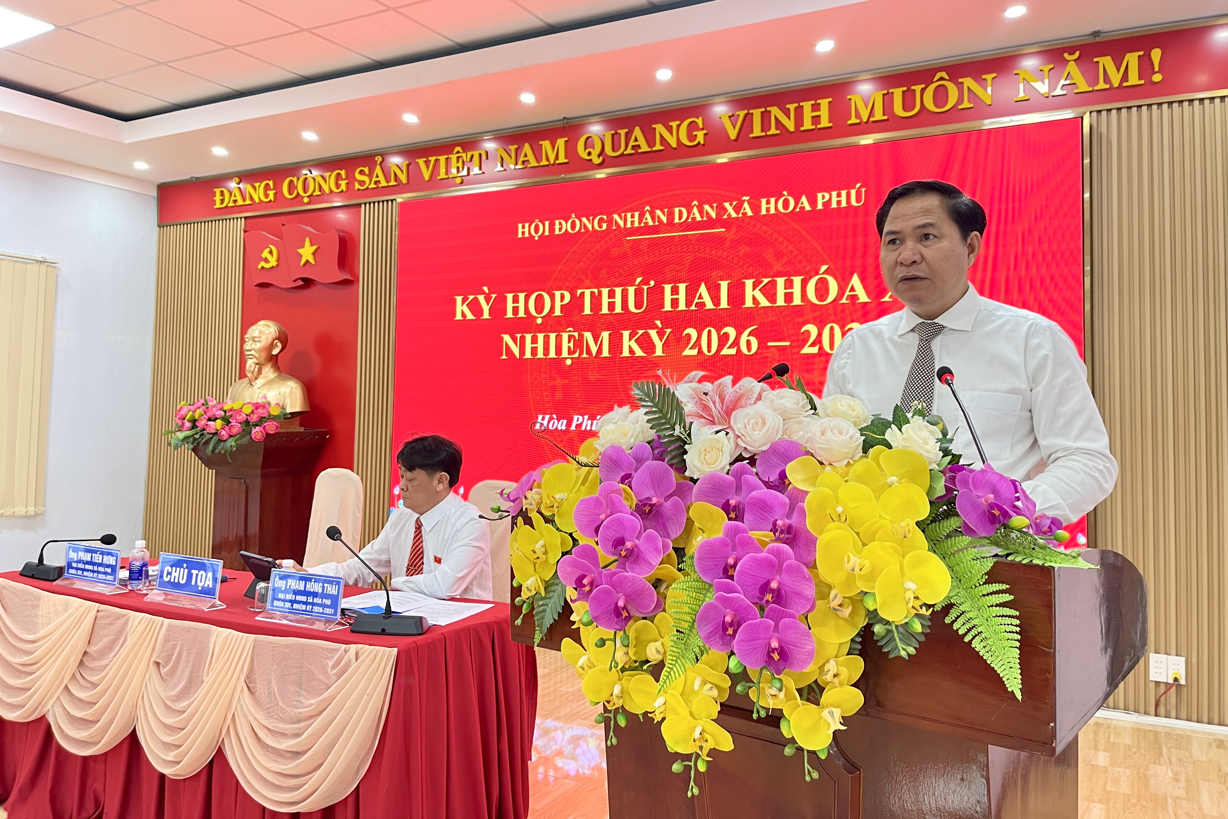 Khai Mạc Kỳ Họp Thứ Hai HĐND Xã Hòa Phú Khóa XIV, Nhiệm Kỳ 2026 - 2031