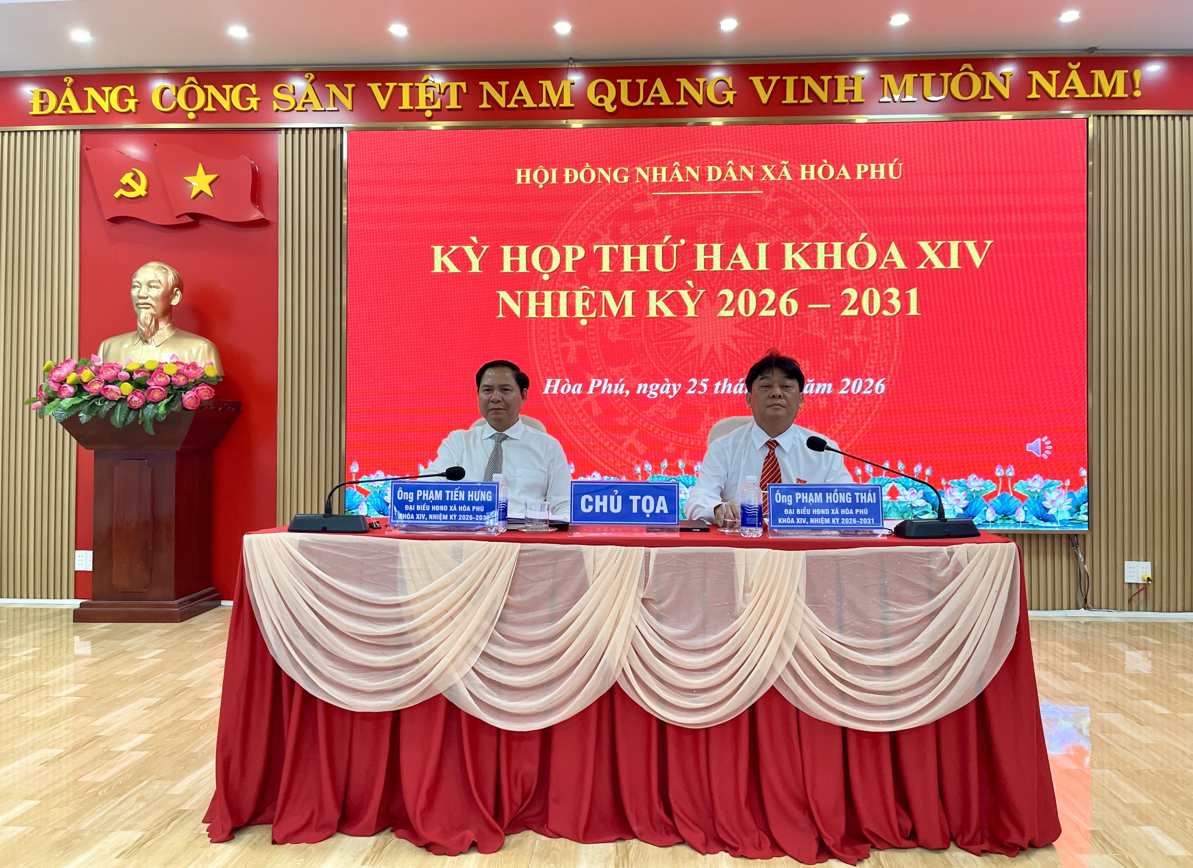 Kỳ Họp Thứ Hai HĐND Xã Hòa Phú Khóa XIV, Nhiệm Kỳ 2026 - 2031 Thành Công Tốt Đẹp