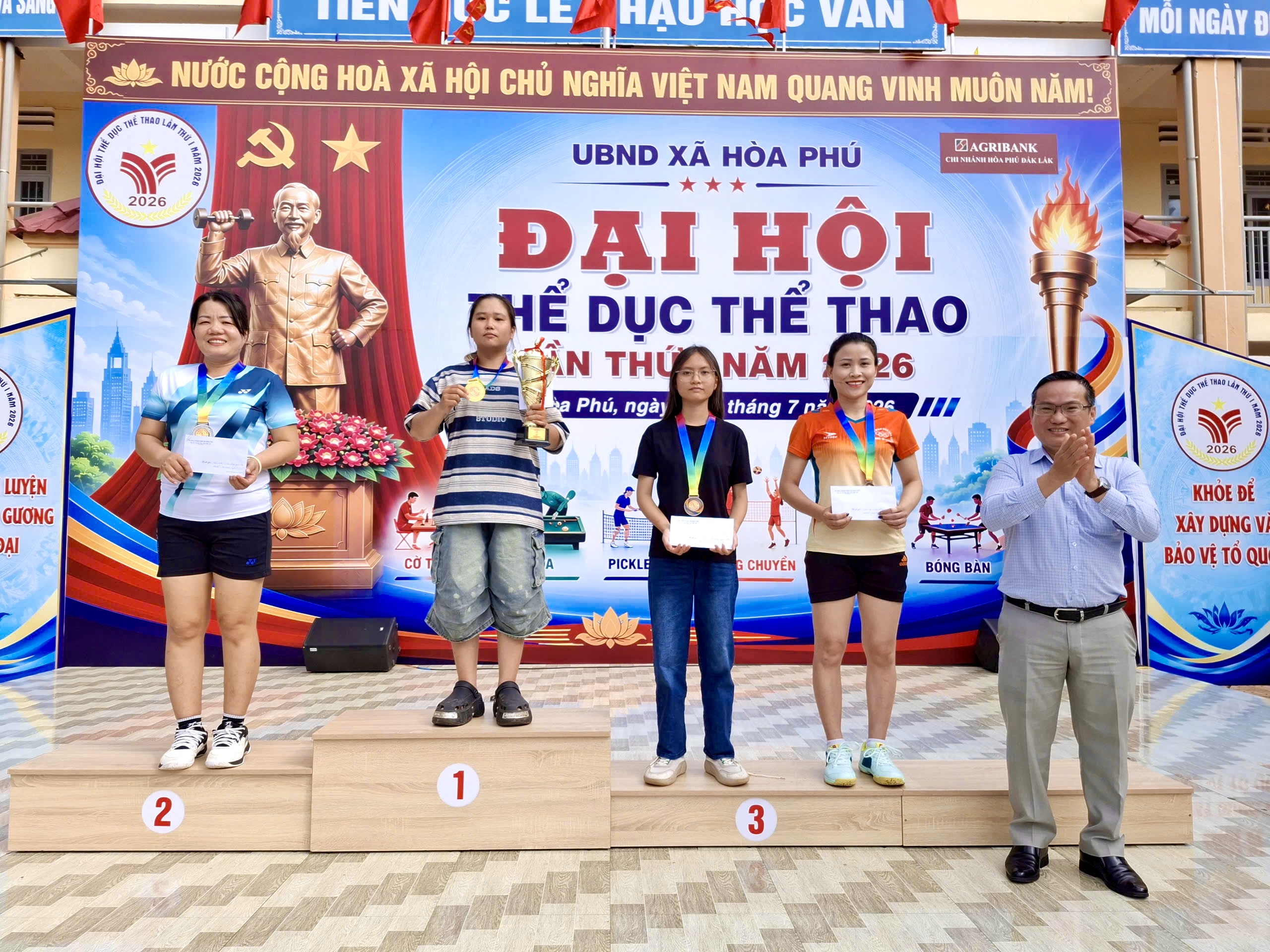 Bế mạc Đại hội Thể dục thể thao xã Hòa Phú lần thứ I năm 2026