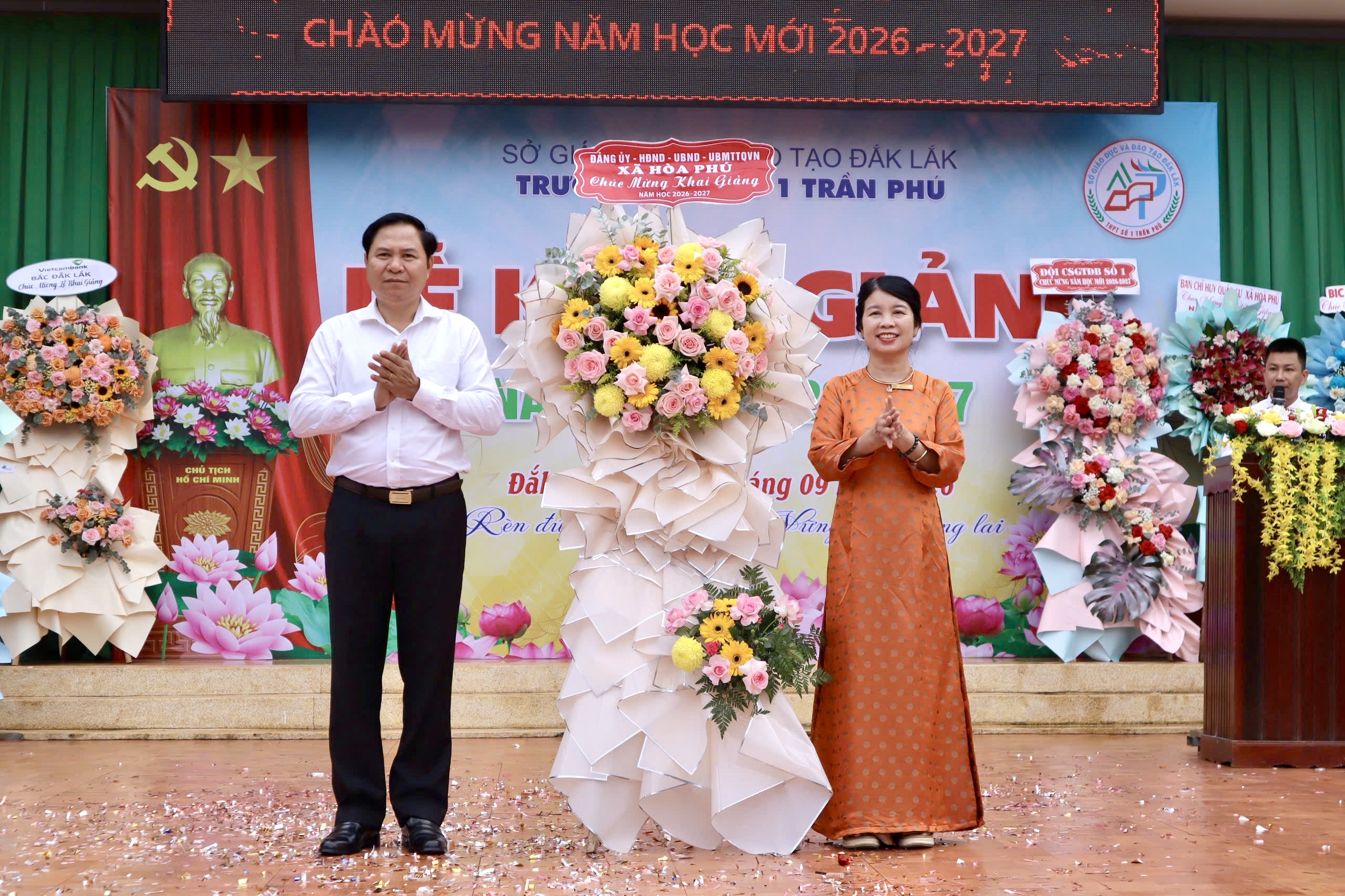 Trường THPT số 1 Trần Phú tưng bừng khai giảng năm học mới 2026 - 2027