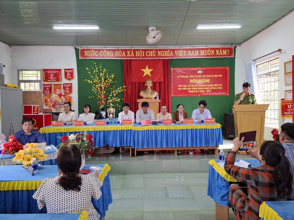 Hội Nghị Tiếp Xúc Cử Tri Với Người Ứng Cử Đại Biểu HĐND Xã Hòa Phú Tại Đơn Vị Bầu Cử Số 5