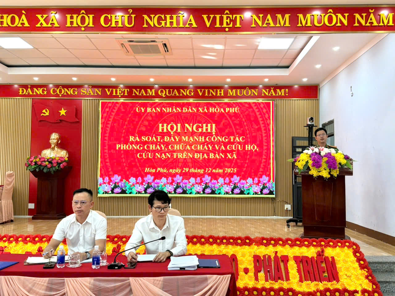 UBND xã Hòa Phú tổ chức Hội nghị rà soát, đẩy mạnh công tác phòng cháy chữa cháy và cứu hộ cứu nạn